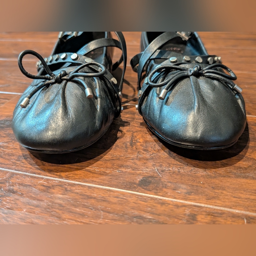 Vince Camuto 7.5 Black Solah Studded Ballet Flats - Picture 4 of 10